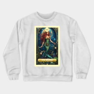 The World Card From the Light Mermaid Tarot Deck. Crewneck Sweatshirt